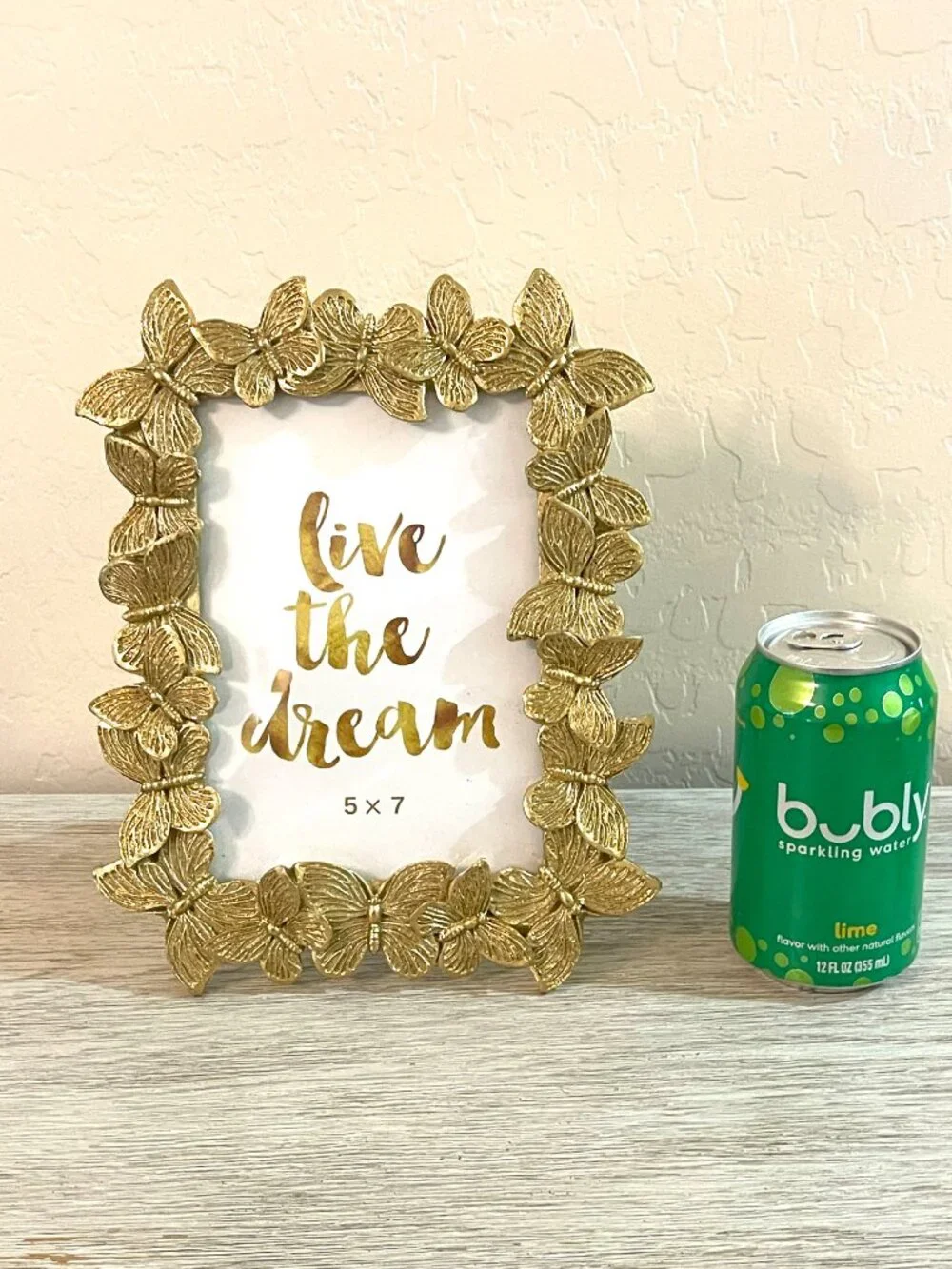New Butterfly Picture Frame Gold Glitter 5